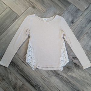 Paper + Tee Kids Beige Long Sleeve Shirt